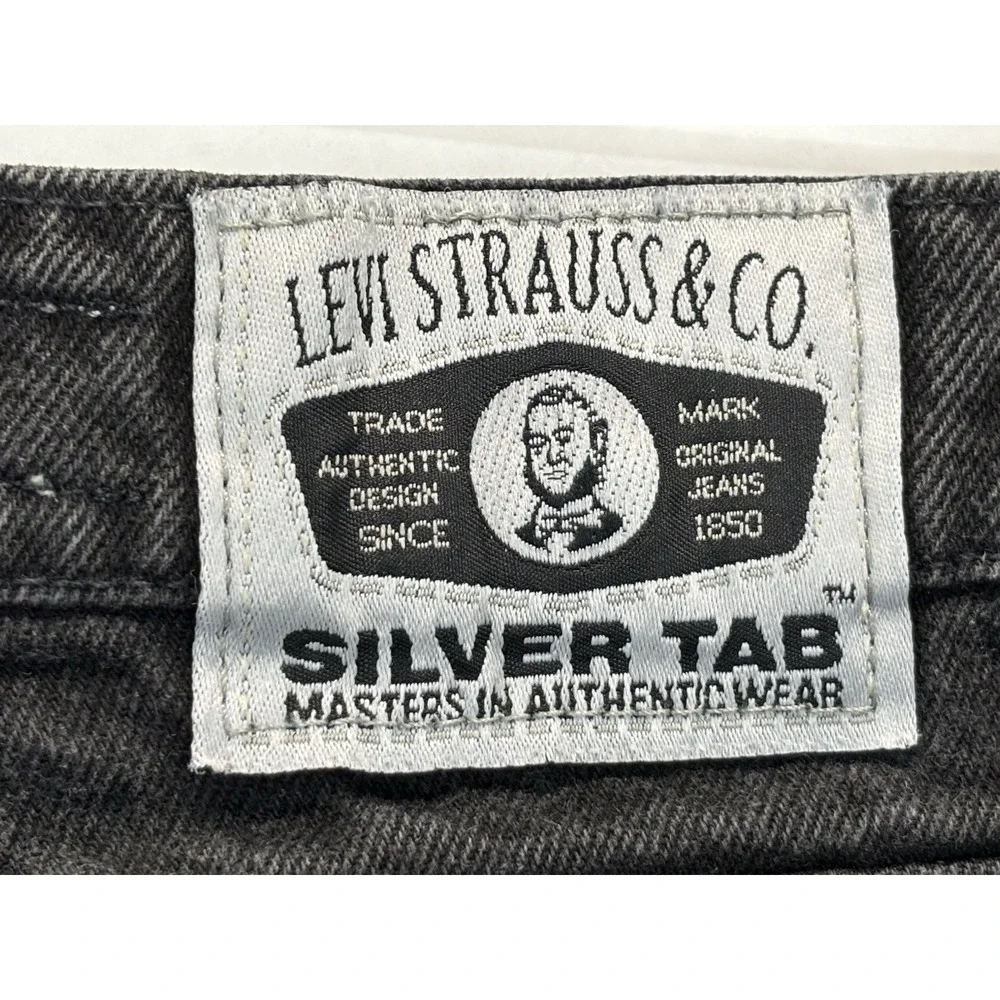Vtg Levi's Silverman 512 Jeans Sz 32x34 (30x27) Faded Black 90s Made USA